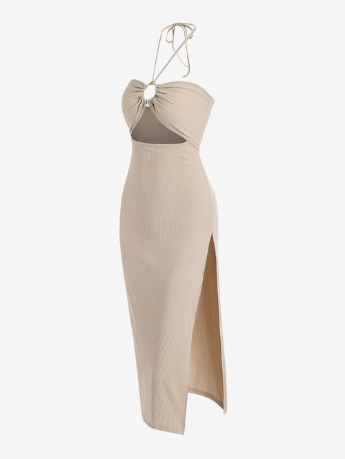 Women Sexy Mid-Length Cross Strap Dress