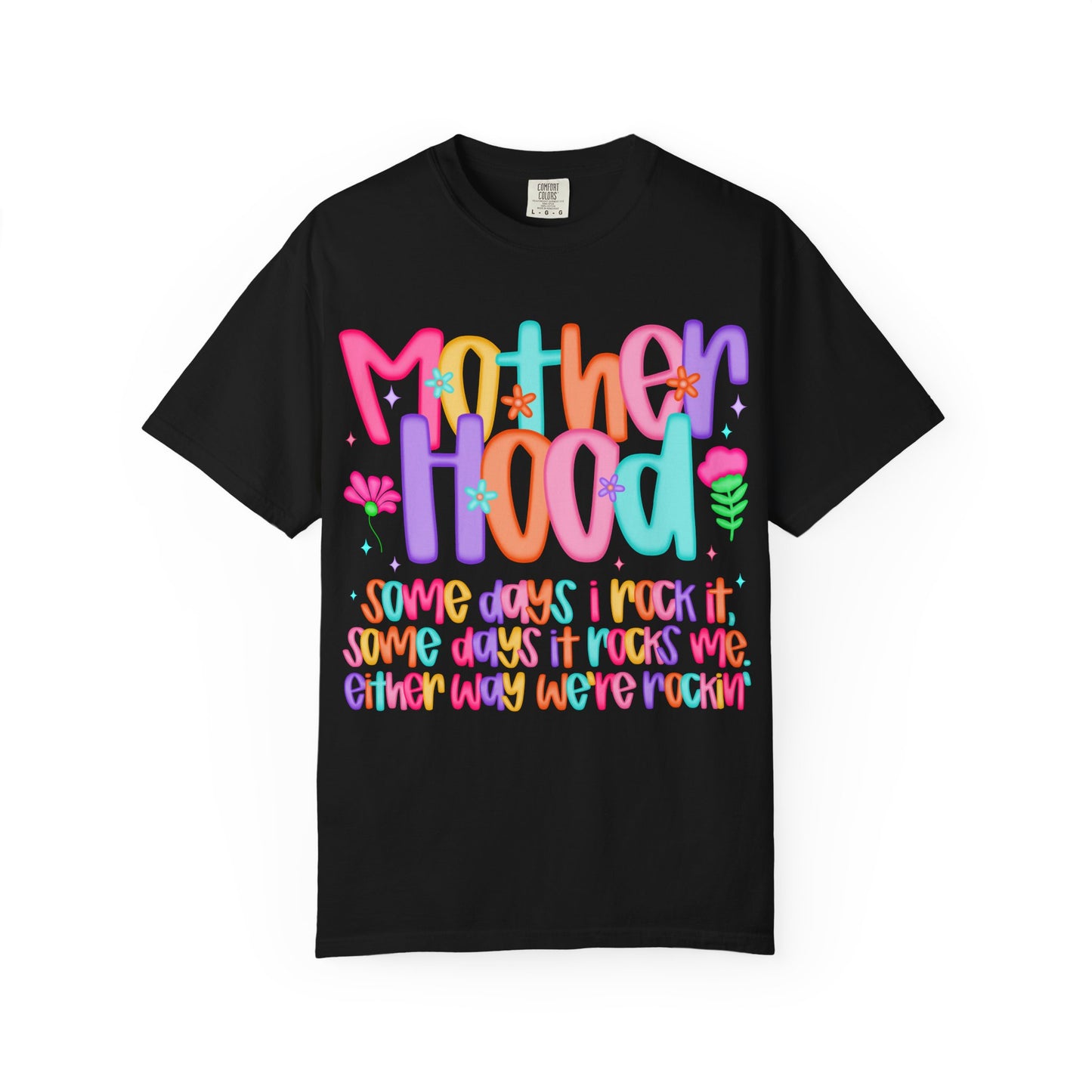 Motherhood Vibes Garment-Dyed T-Shirt | Creative Design for Moms