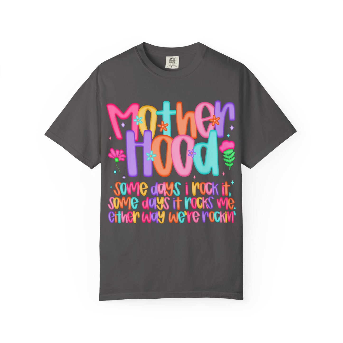 Motherhood Vibes Garment-Dyed T-Shirt | Creative Design for Moms