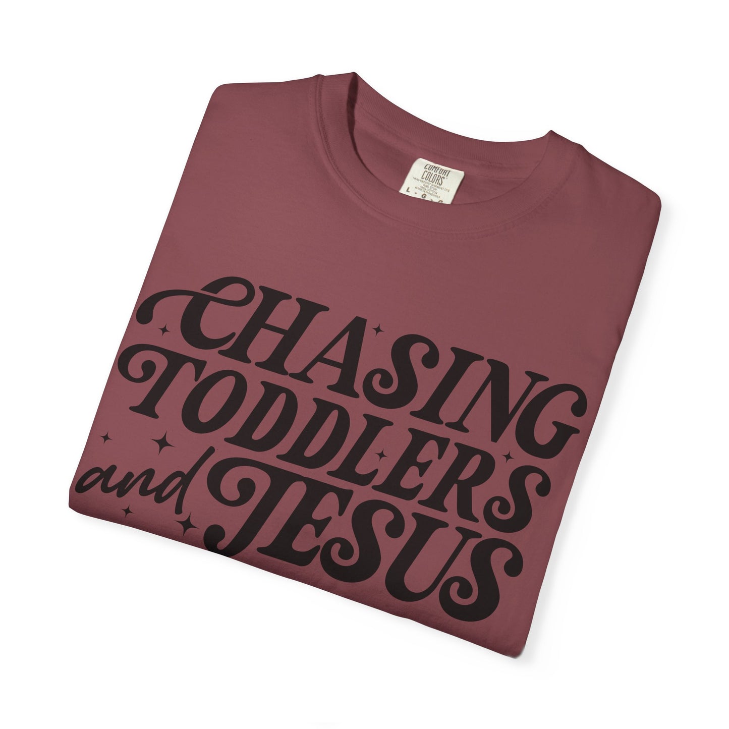 Chasing Toddlers and Jesus Unisex T-shirt, Family Reunion Shirt, Christian Apparel, Toddler Chaser Tee, Faith-Based