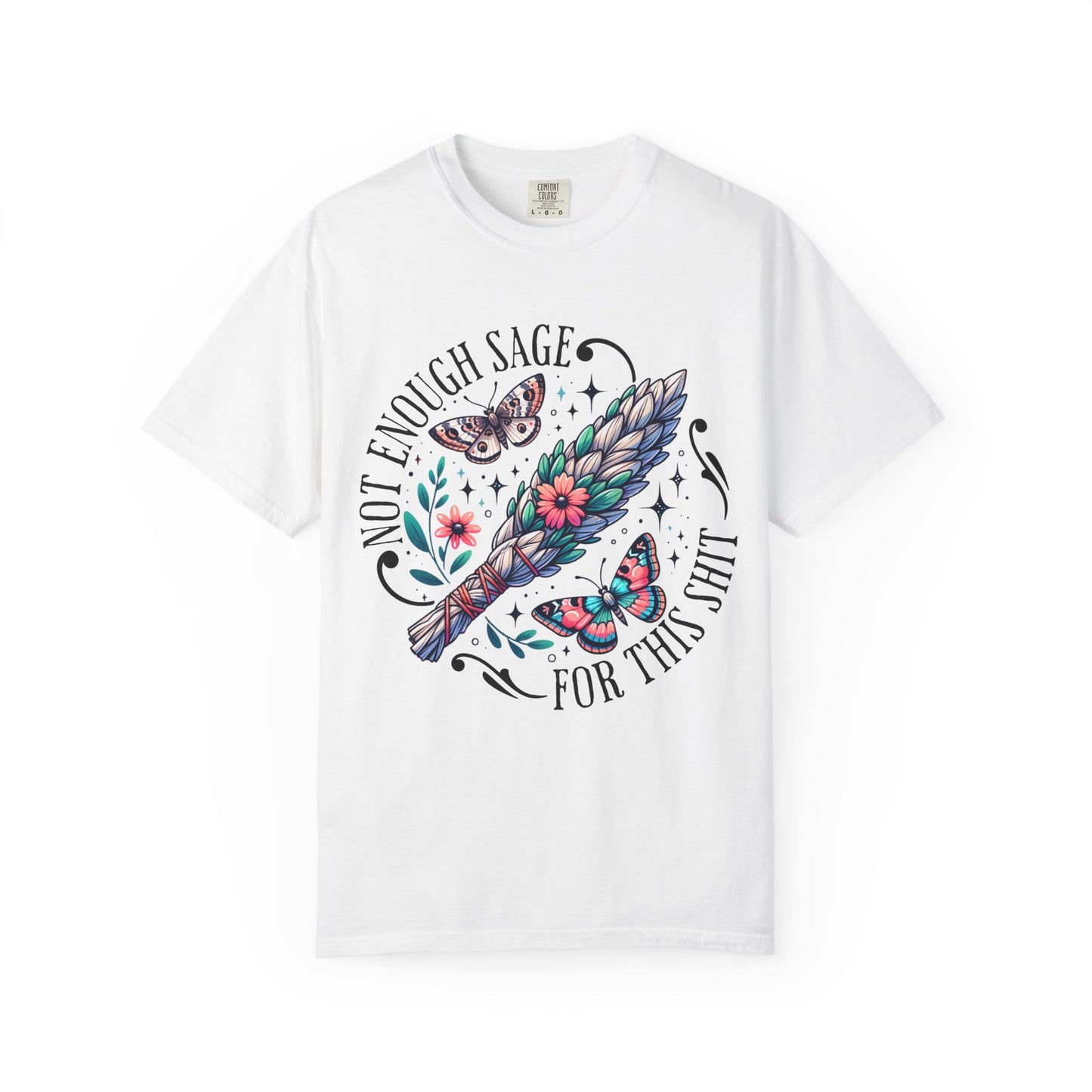 Bohemian Sage T-Shirt, Cute Witchy Tee, Gifts for Nature Lovers, Plant Mother Shirt, Butterfly Graphic Tee, Casual Everyday Wear