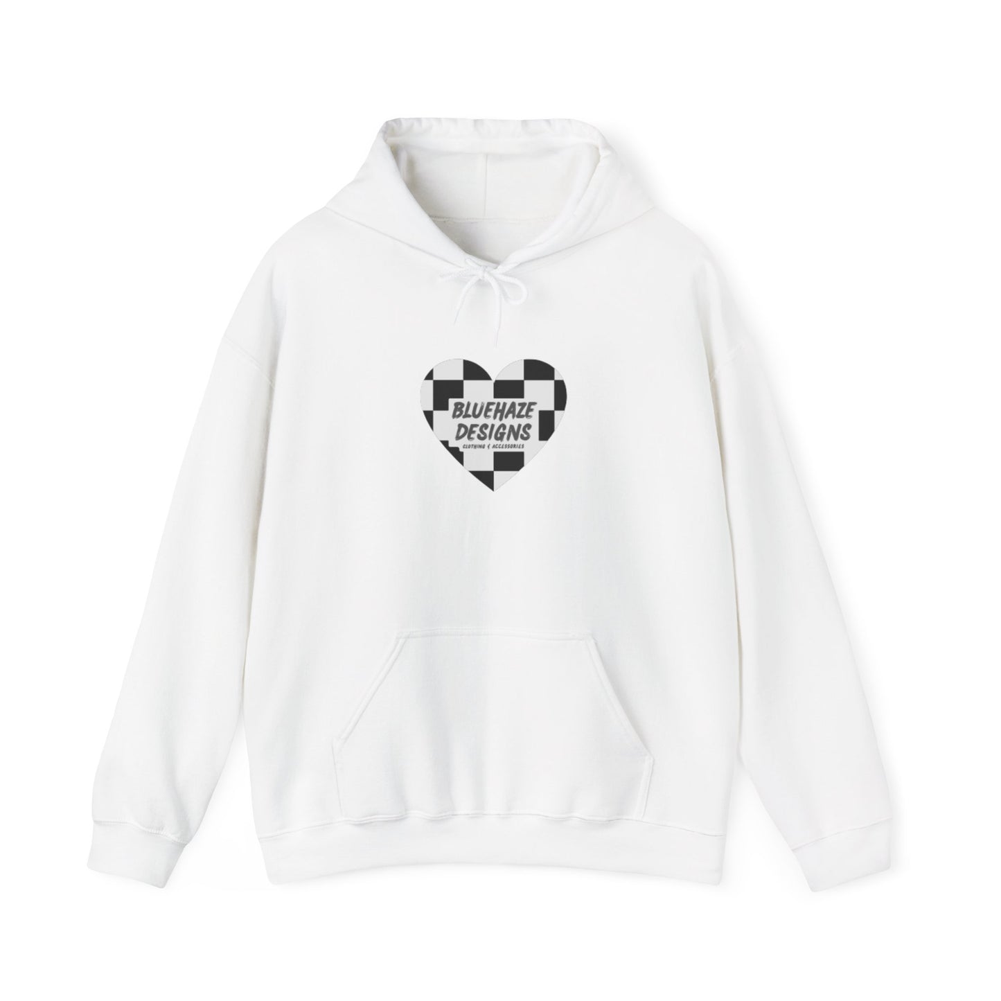 BlueHaze Designs Checkered print logo hoodie