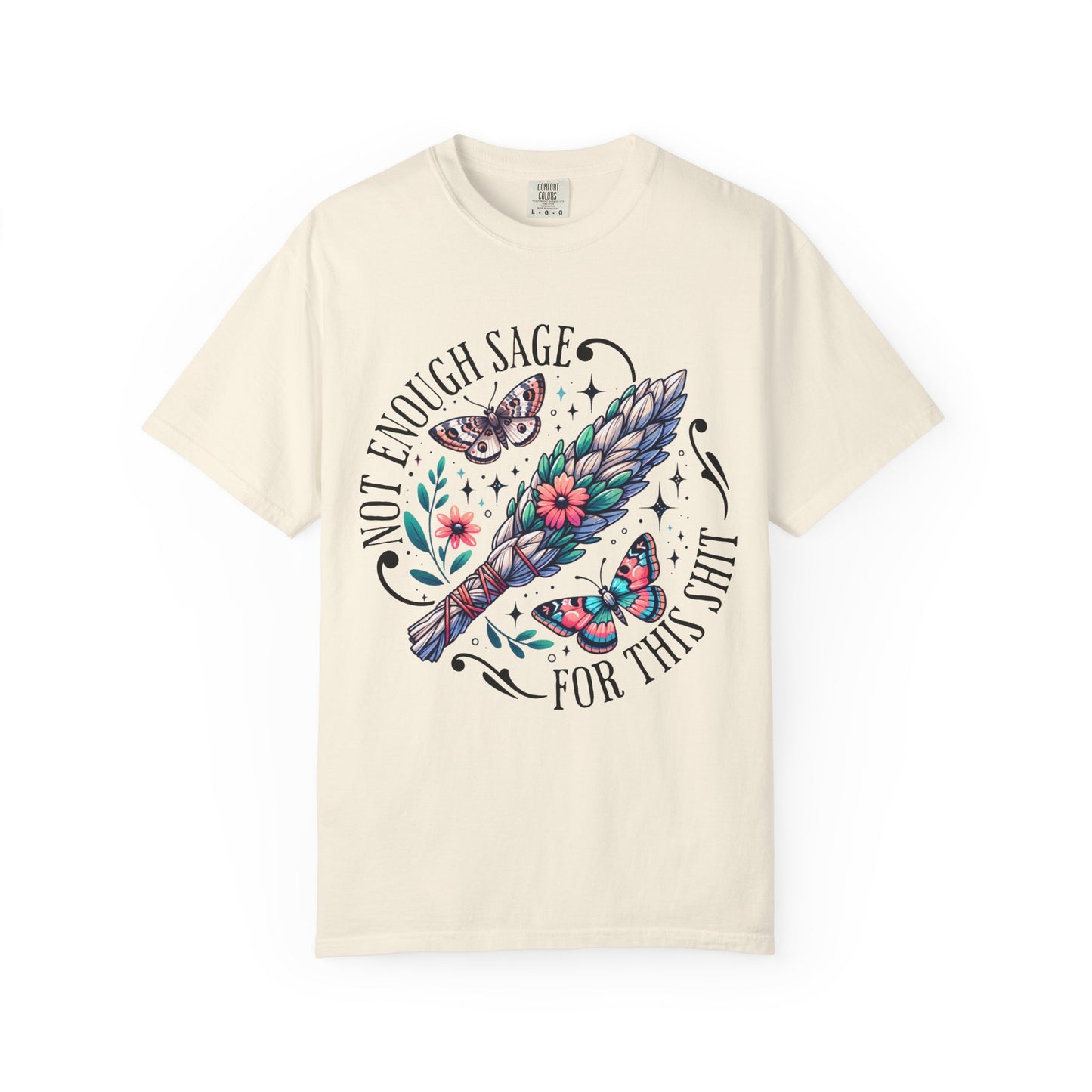Bohemian Sage T-Shirt, Cute Witchy Tee, Gifts for Nature Lovers, Plant Mother Shirt, Butterfly Graphic Tee, Casual Everyday Wear