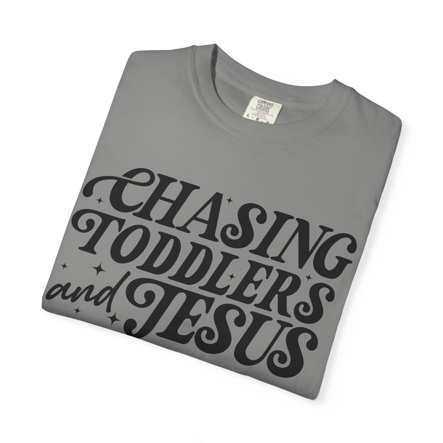 Chasing Toddlers and Jesus Unisex T-shirt, Family Reunion Shirt, Christian Apparel, Toddler Chaser Tee, Faith-Based