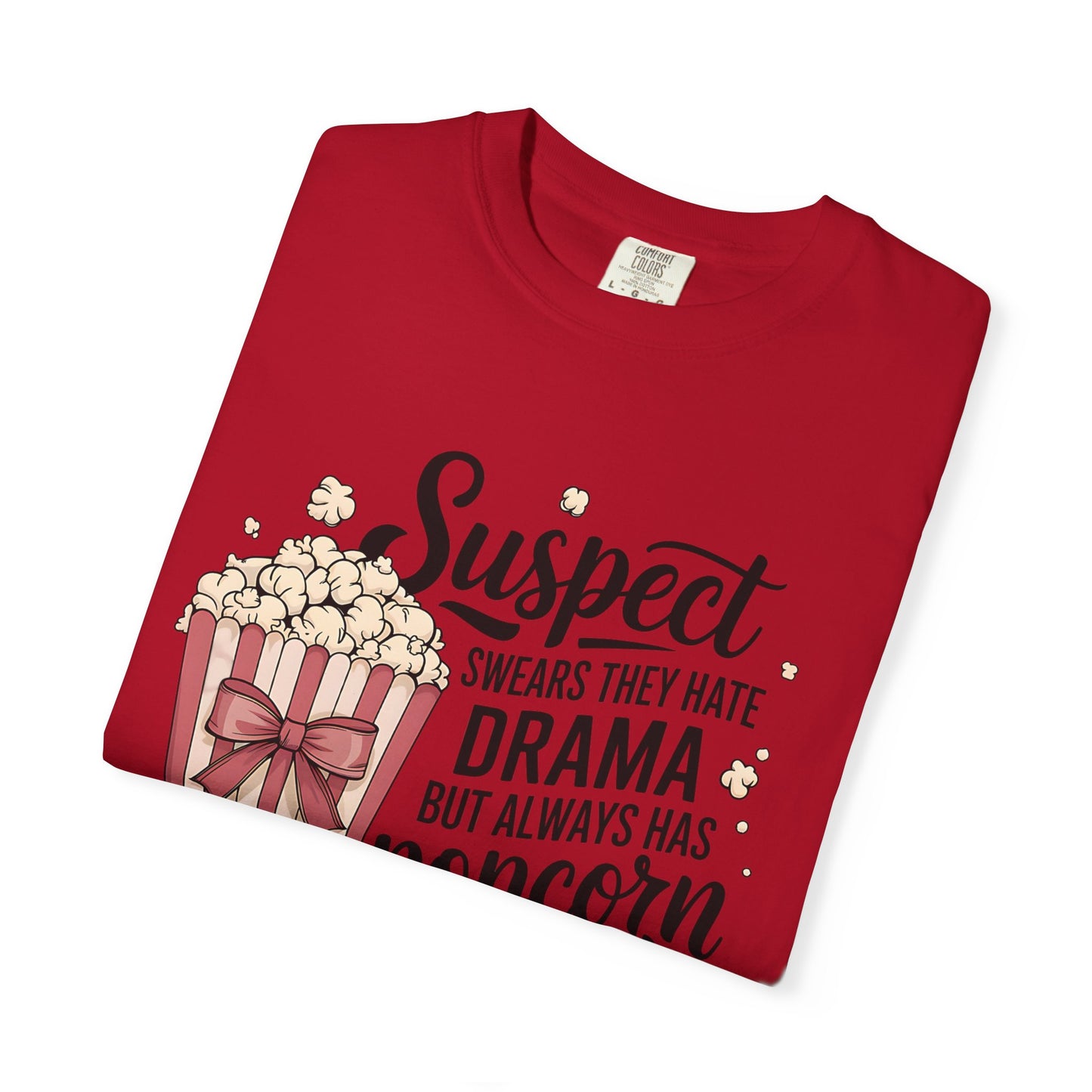 Popcorn Drama Tee, Unisex Graphic T-Shirt, Movie Lover Gift, Casual Wear, Fun Gift for Friends, Humor Top