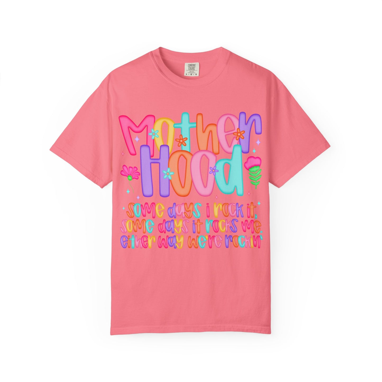 Motherhood Vibes Garment-Dyed T-Shirt | Creative Design for Moms