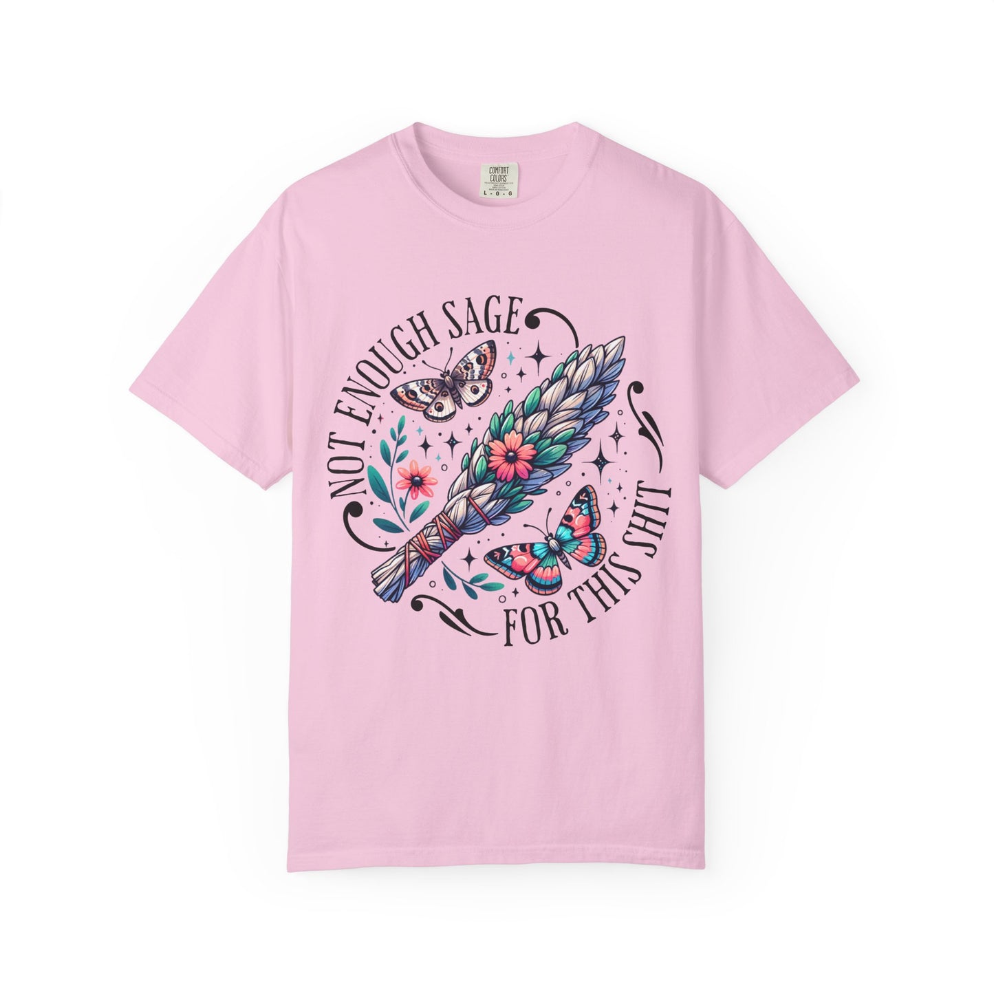 Bohemian Sage T-Shirt, Cute Witchy Tee, Gifts for Nature Lovers, Plant Mother Shirt, Butterfly Graphic Tee, Casual Everyday Wear