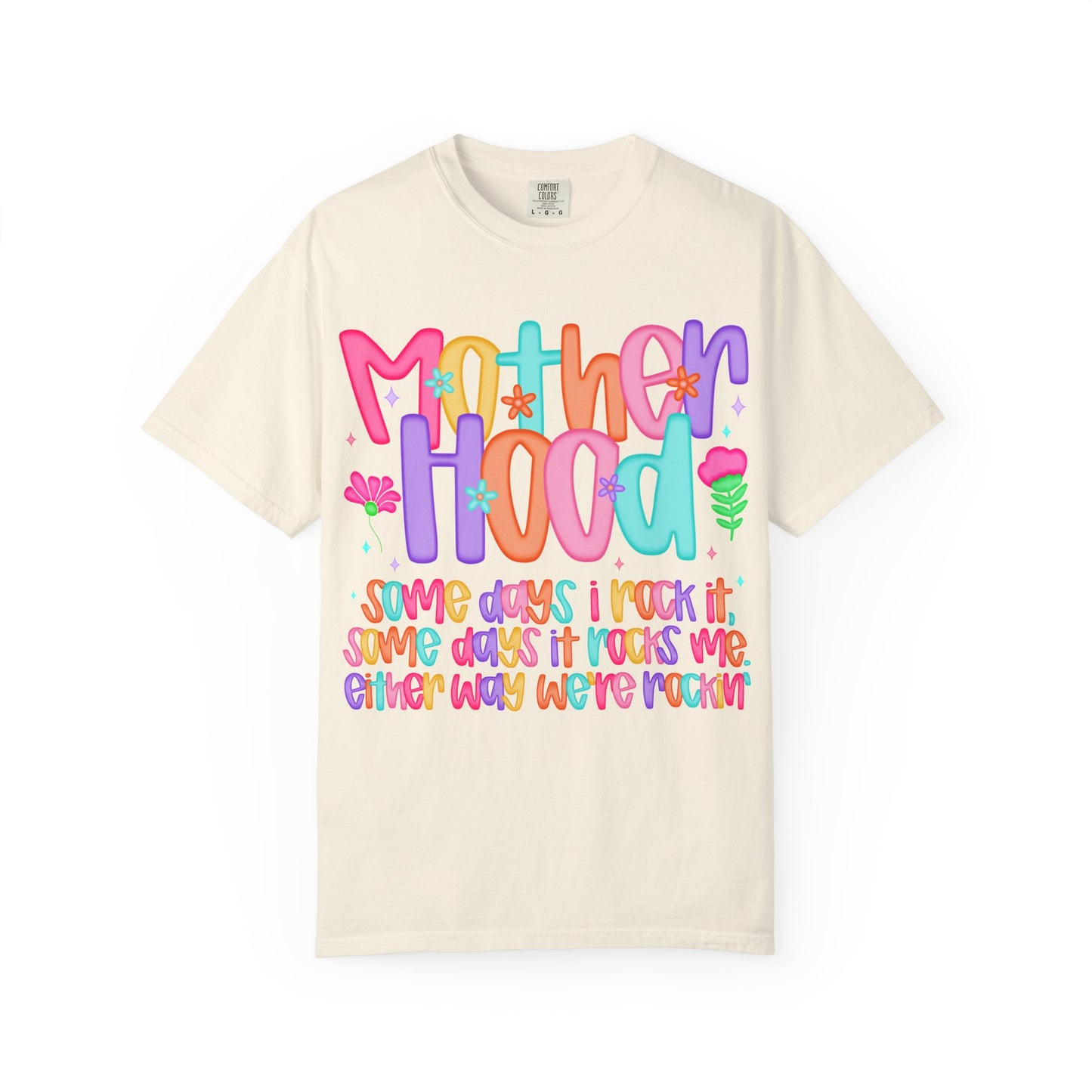 Motherhood Vibes Garment-Dyed T-Shirt | Creative Design for Moms