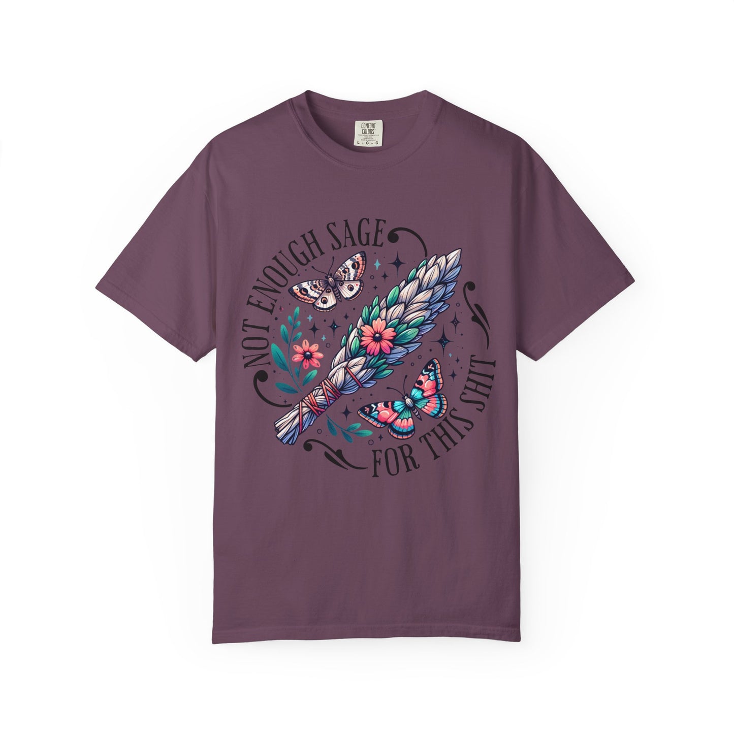 Bohemian Sage T-Shirt, Cute Witchy Tee, Gifts for Nature Lovers, Plant Mother Shirt, Butterfly Graphic Tee, Casual Everyday Wear