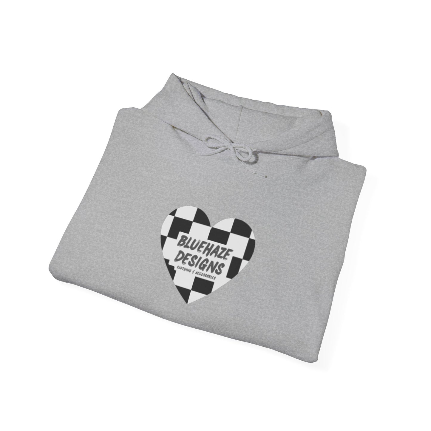 BlueHaze Designs Checkered print logo hoodie