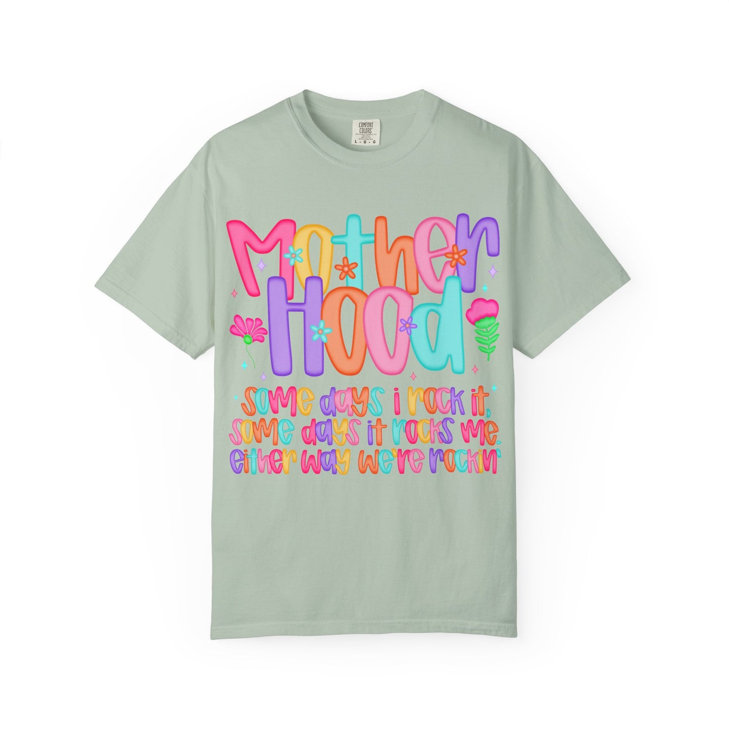Motherhood Vibes Garment-Dyed T-Shirt | Creative Design for Moms