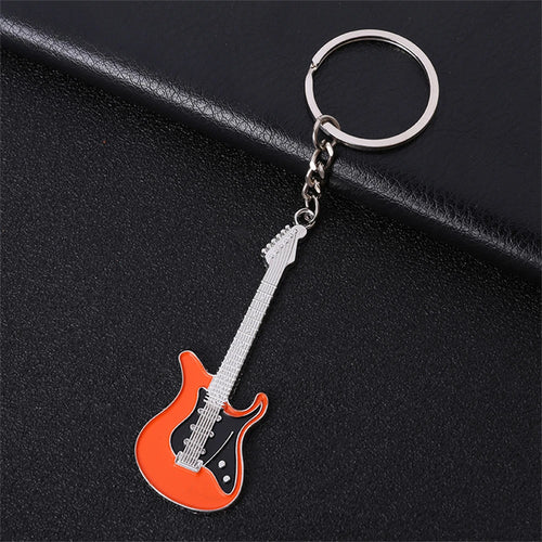 Creative Mini Musical Instruments Guitar Keychain Multi-Color