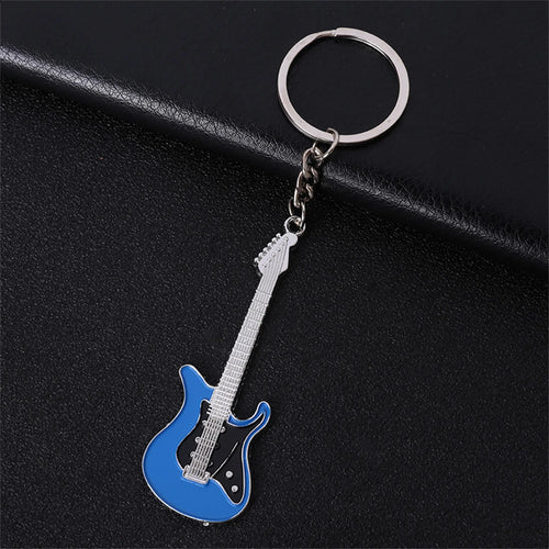Creative Mini Musical Instruments Guitar Keychain Multi-Color