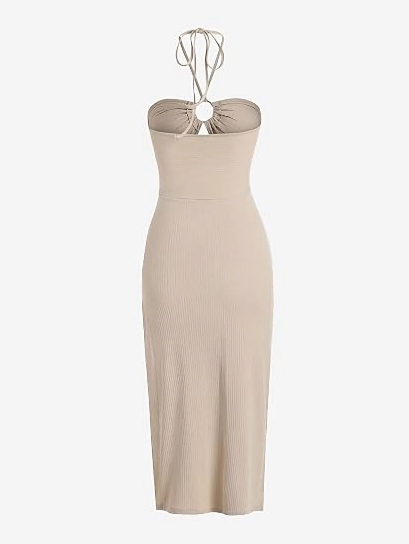 Women Sexy Mid-Length Cross Strap Dress