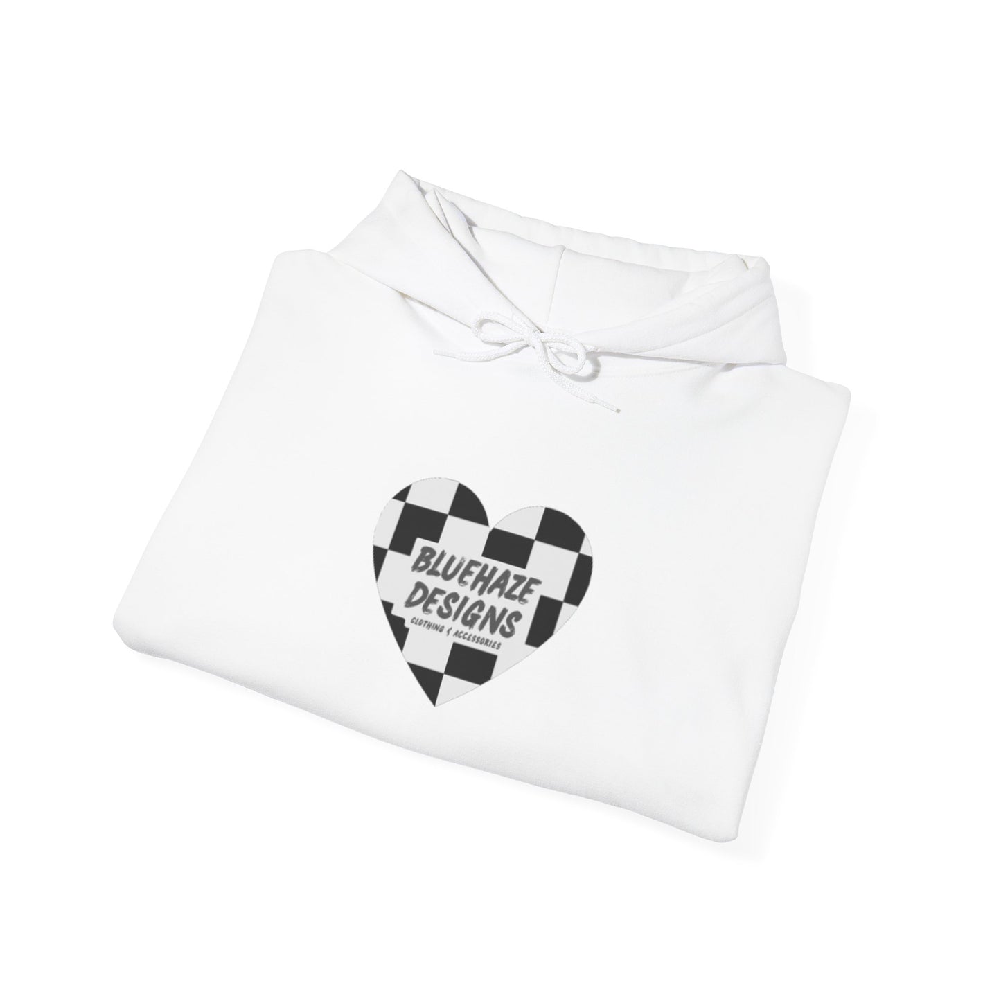 BlueHaze Designs Checkered print logo hoodie