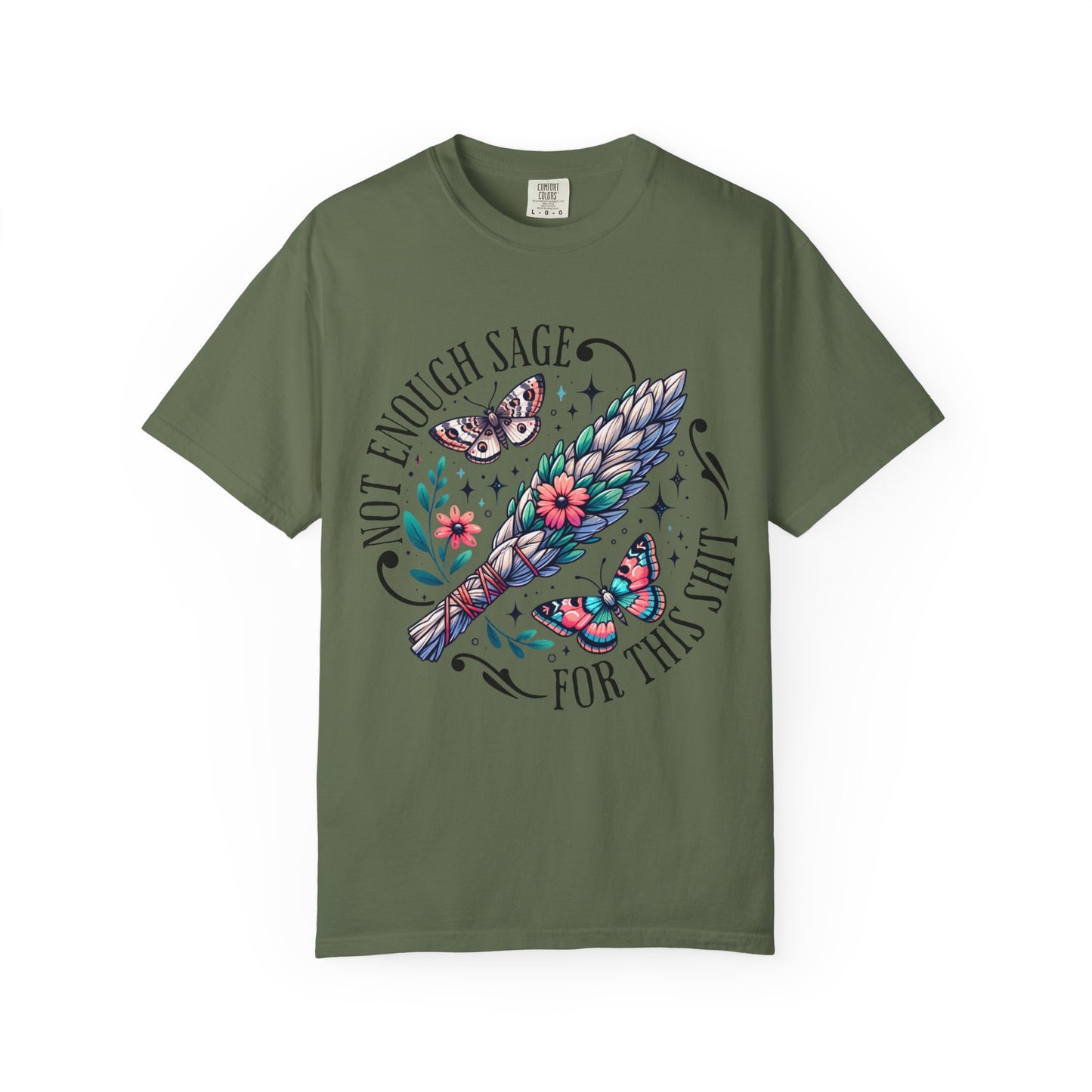 Bohemian Sage T-Shirt, Cute Witchy Tee, Gifts for Nature Lovers, Plant Mother Shirt, Butterfly Graphic Tee, Casual Everyday Wear