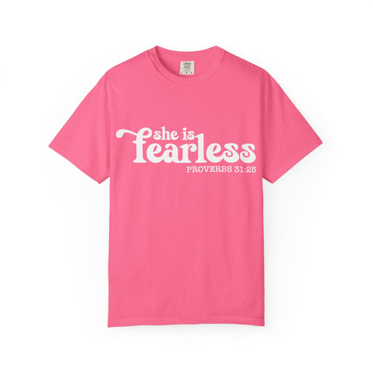 Fearless T-Shirt, Inspirational Tee, Christian Gift, Proverbs 31:25 Shirt, Casual Wear, Motivational Apparel