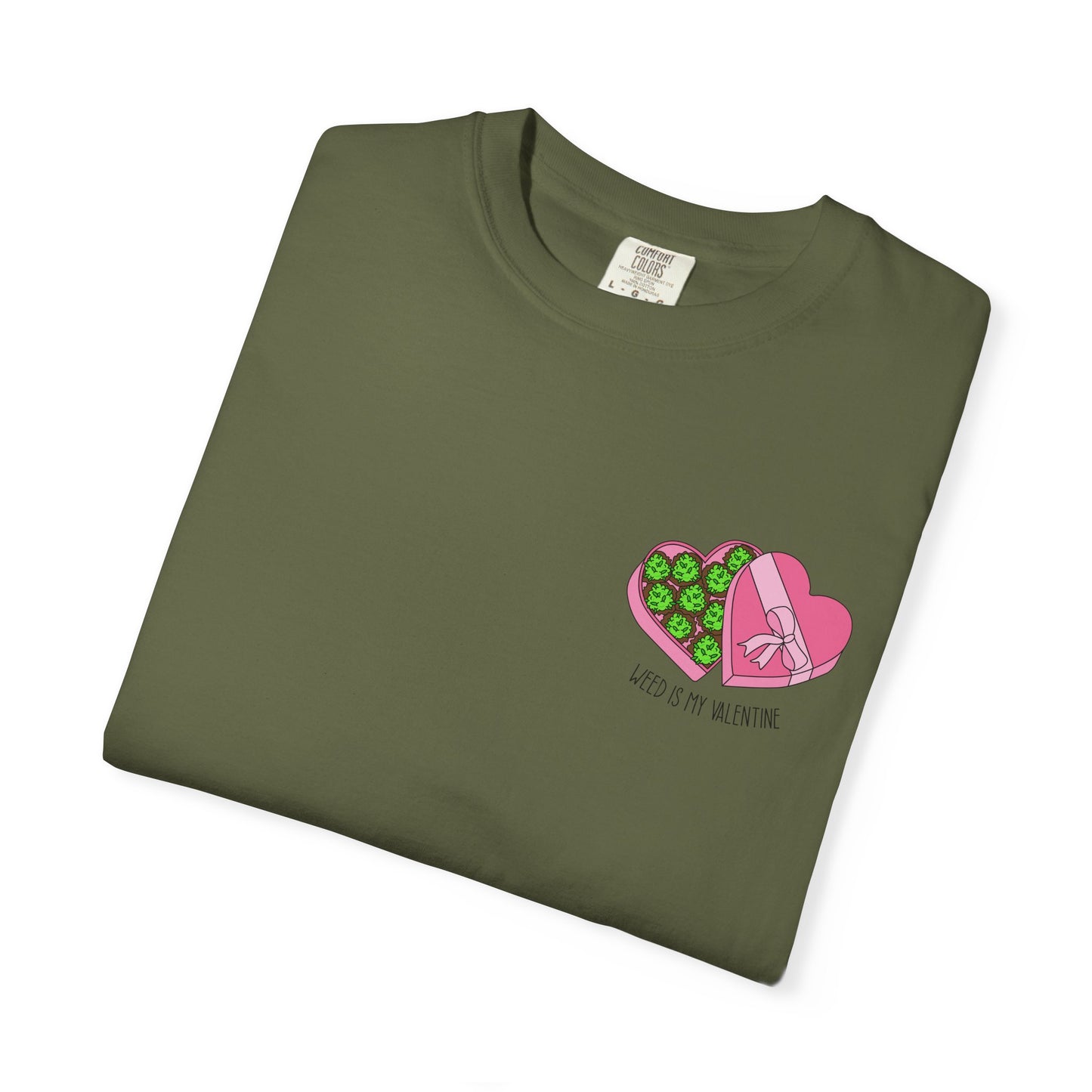 Valentine's Day Cannabis T-Shirt, Unisex Gift for Stoner Friends, Funny Weed Tee, Cute Couple Apparel, Love & 420 Merch