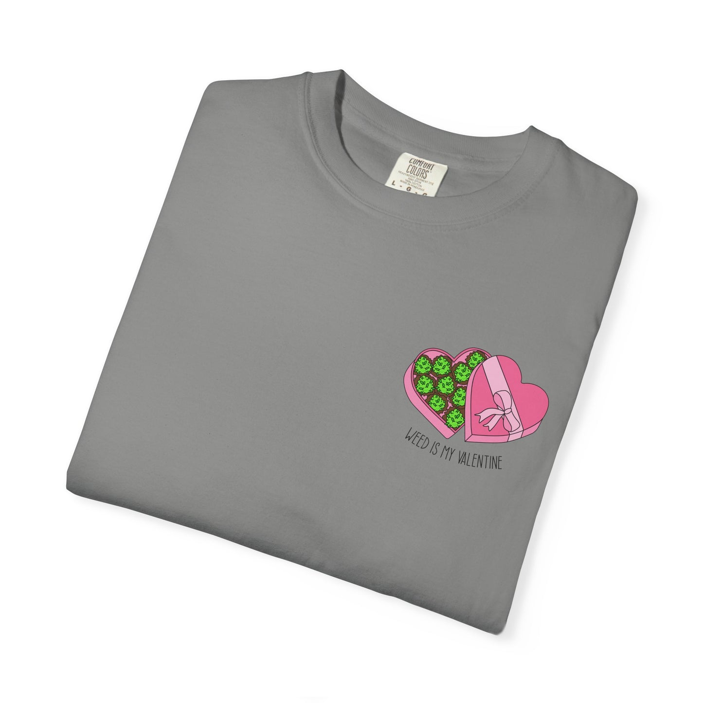 Valentine's Day Cannabis T-Shirt, Unisex Gift for Stoner Friends, Funny Weed Tee, Cute Couple Apparel, Love & 420 Merch