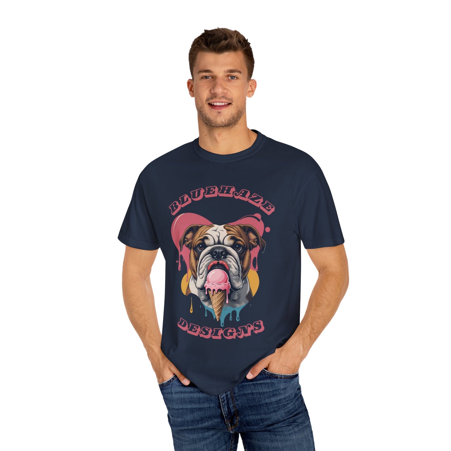 BlueHaze Colorful Dog Illustration T-Shirt, Pet Lover's Tee, Gift for Dog Owners, Summer Fashion, Unisex T-Shirt