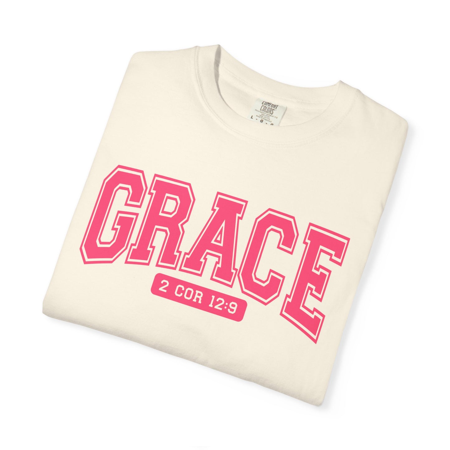 Unisex Garment-Dyed T-shirt with Grace Design, Inspirational Apparel, Faith-Based Gift, Casual Everyday Wear, Versatile Christian Tee