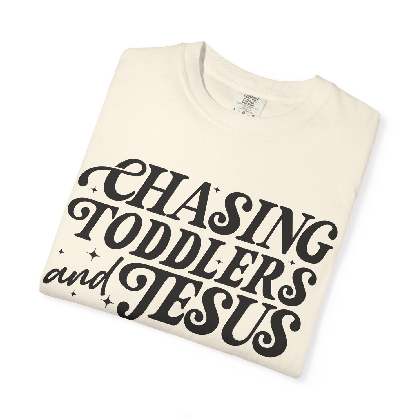 Chasing Toddlers and Jesus Unisex T-shirt, Family Reunion Shirt, Christian Apparel, Toddler Chaser Tee, Faith-Based