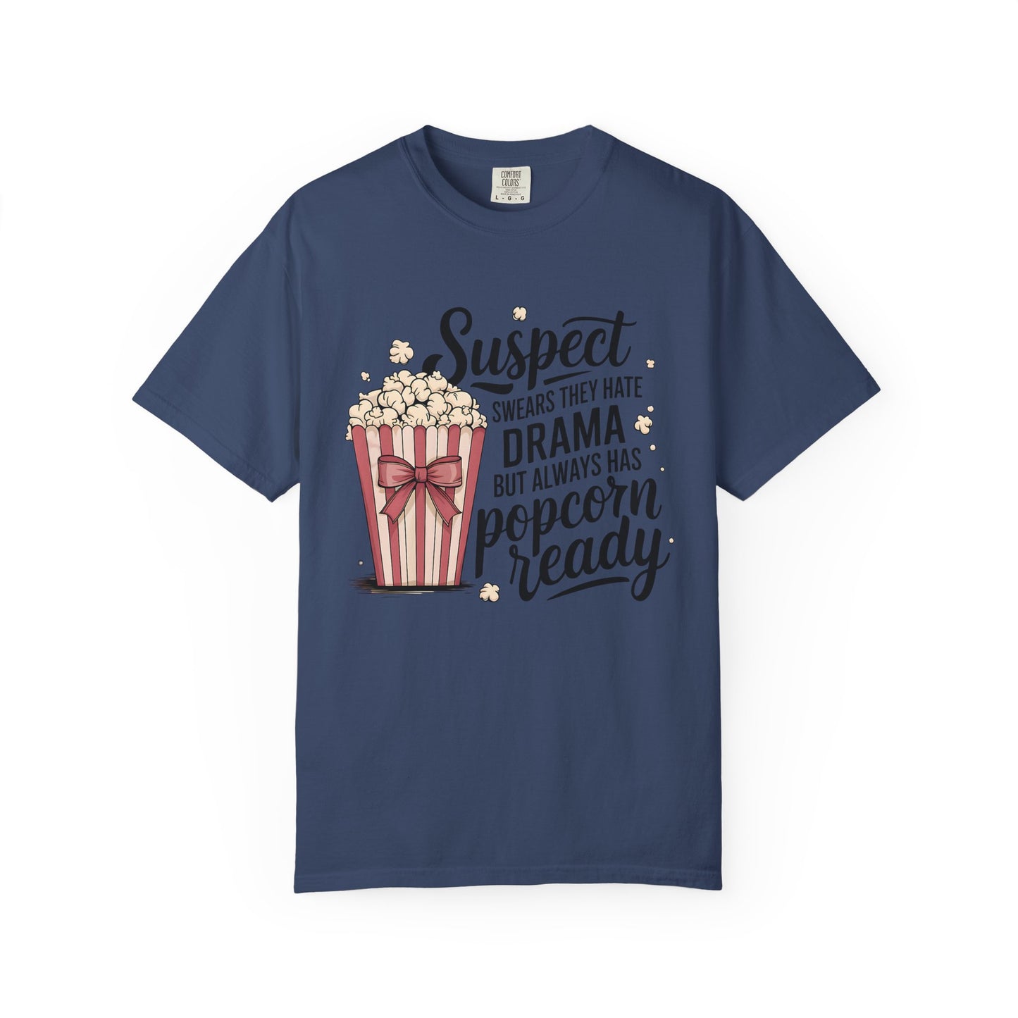 Popcorn Drama Tee, Unisex Graphic T-Shirt, Movie Lover Gift, Casual Wear, Fun Gift for Friends, Humor Top