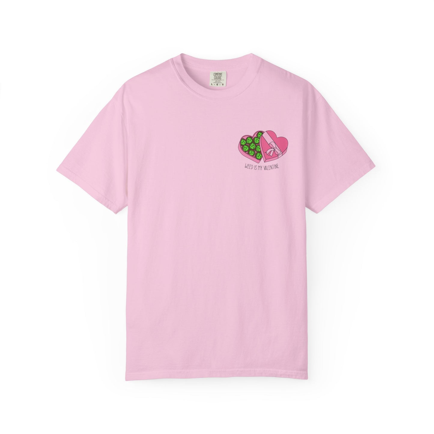 Valentine's Day Cannabis T-Shirt, Unisex Gift for Stoner Friends, Funny Weed Tee, Cute Couple Apparel, Love & 420 Merch
