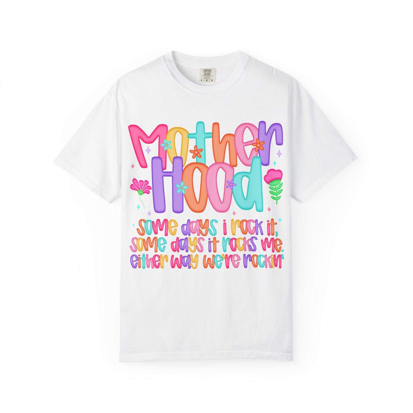 Motherhood Vibes Garment-Dyed T-Shirt | Creative Design for Moms