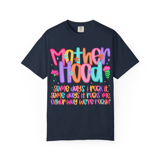 Motherhood Vibes Garment-Dyed T-Shirt | Creative Design for Moms