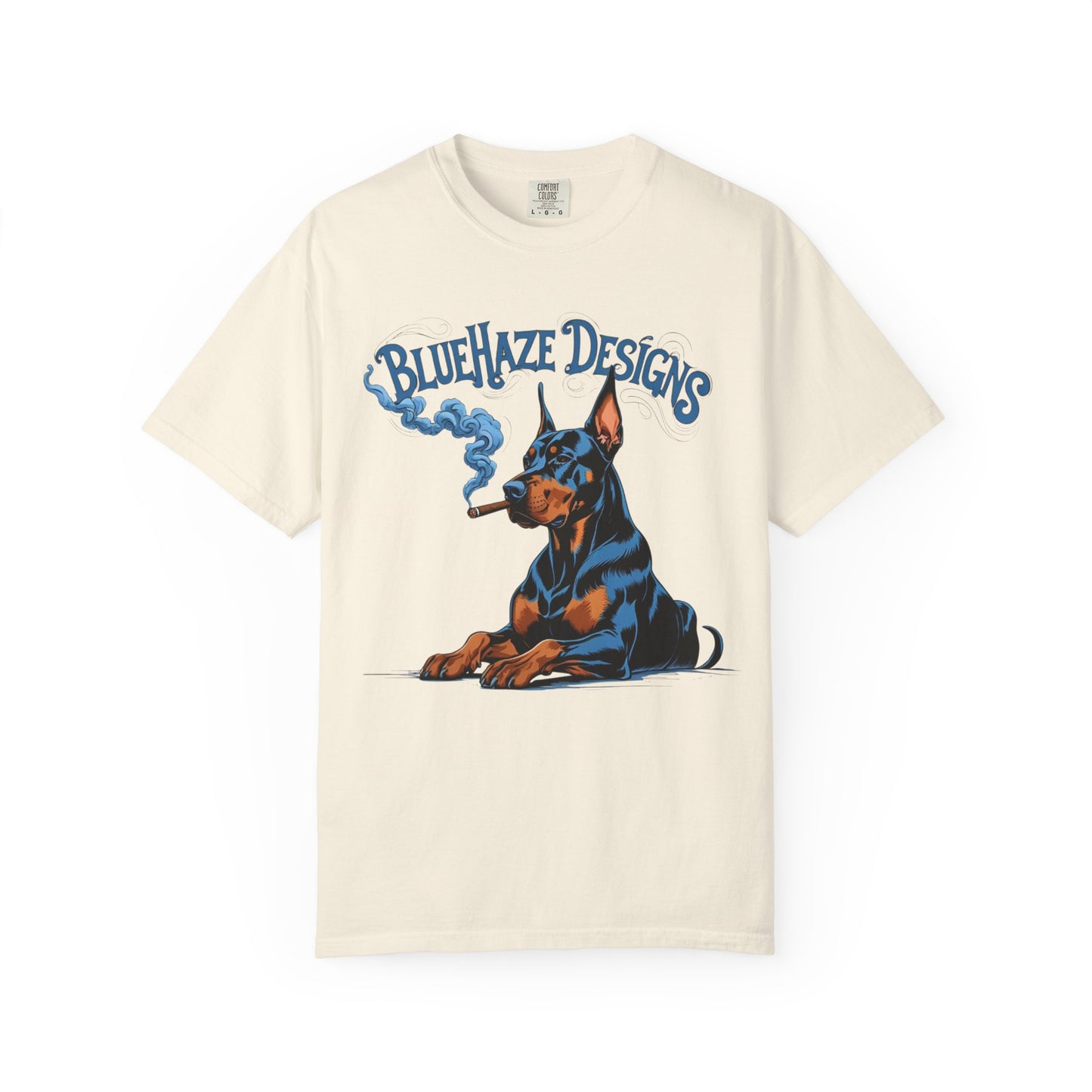 BlueHaze Doberman Graphic T-Shirt, Unisex Tee, Vintage Dog Apparel, Dog Lover Gift, Casual Streetwear