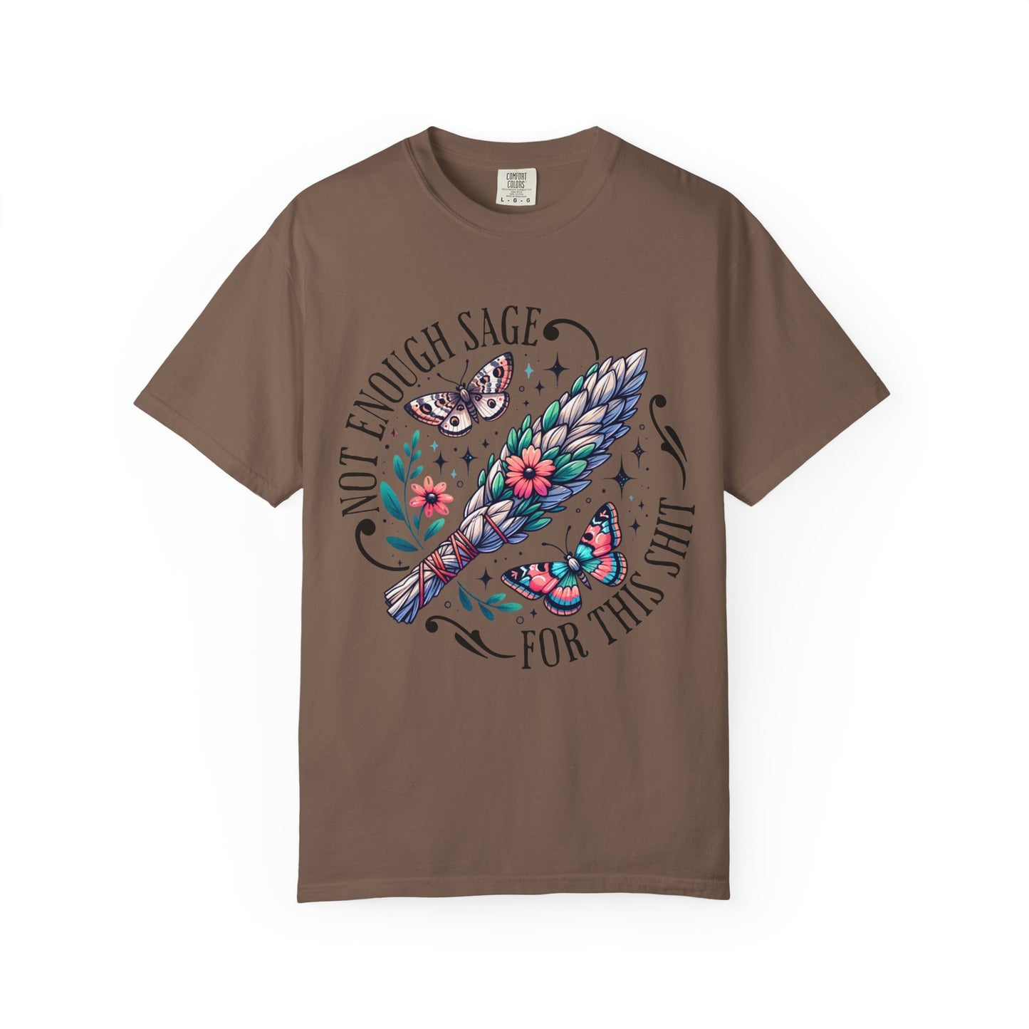Bohemian Sage T-Shirt, Cute Witchy Tee, Gifts for Nature Lovers, Plant Mother Shirt, Butterfly Graphic Tee, Casual Everyday Wear
