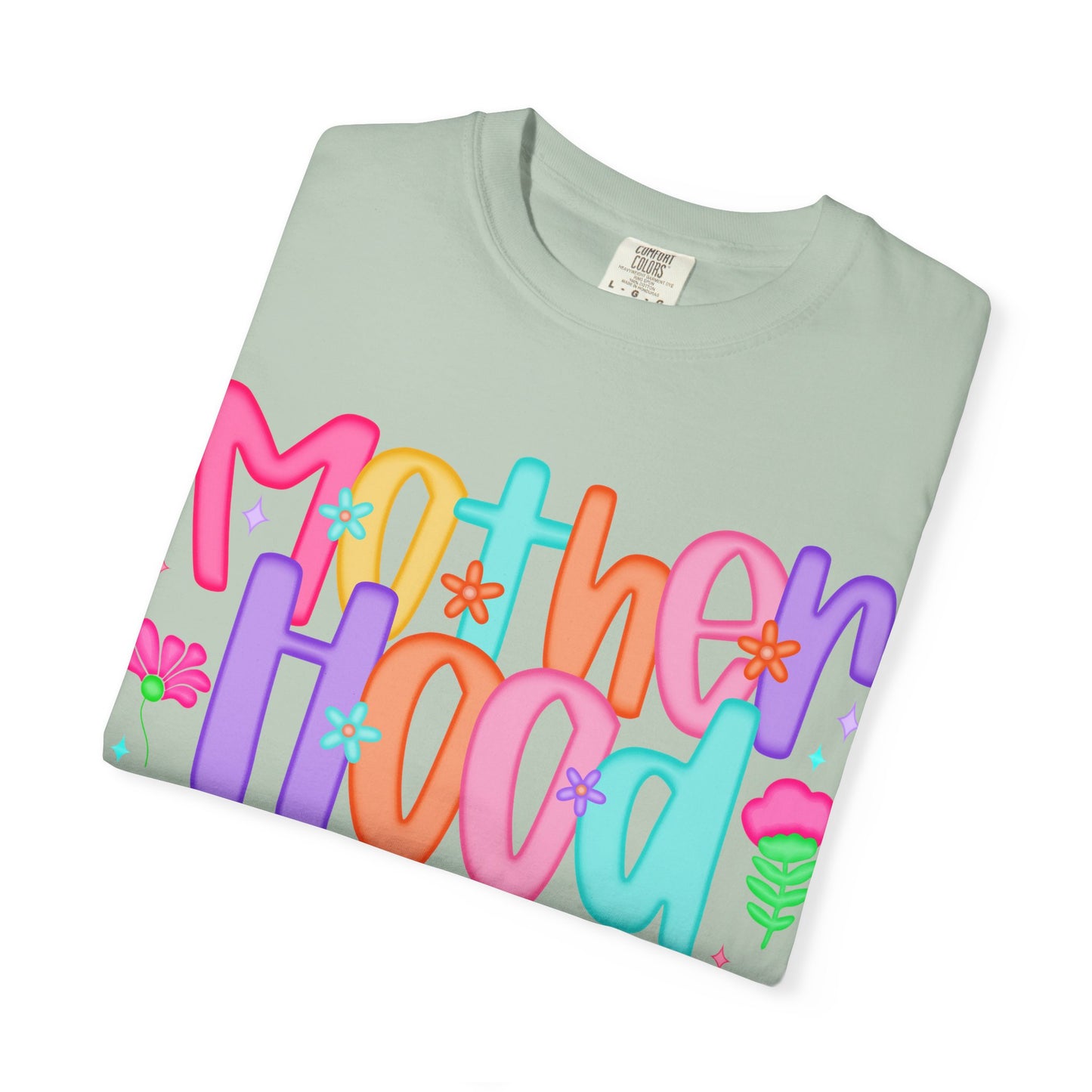 Motherhood Vibes Garment-Dyed T-Shirt | Creative Design for Moms
