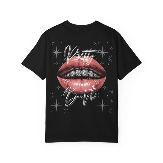 "Pretty B" Unisex Graphic Tee with Bold Lips Design, Trendy Fashion Shirt