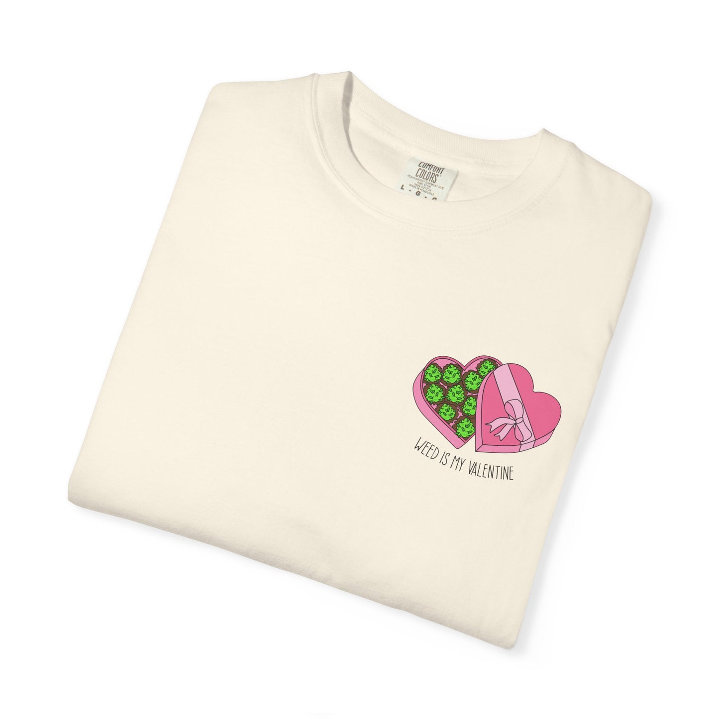 Valentine's Day Cannabis T-Shirt, Unisex Gift for Stoner Friends, Funny Weed Tee, Cute Couple Apparel, Love & 420 Merch
