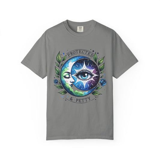Mystical Sun and Moon T-Shirt - Cosmic Protected & Petty Tee for Spiritual Souls, Astrology and Boho Style Fashion