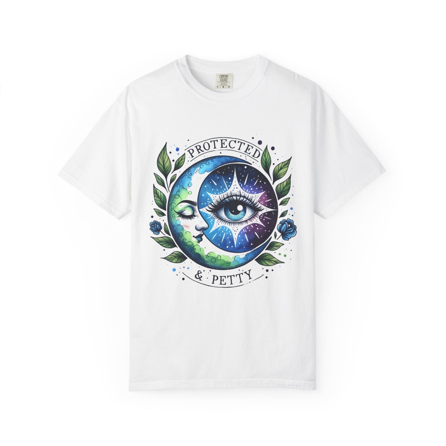 Mystical Sun and Moon T-Shirt - Cosmic Protected & Petty Tee for Spiritual Souls, Astrology and Boho Style Fashion