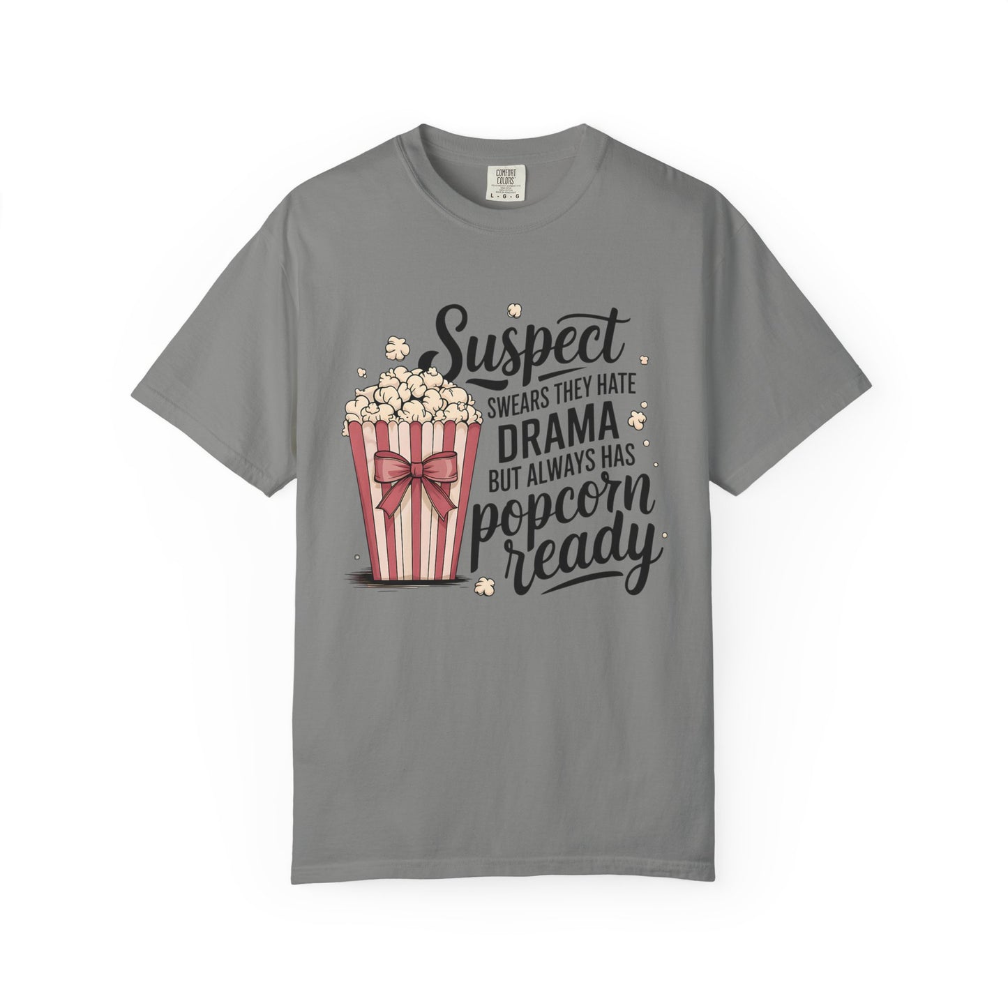 Popcorn Drama Tee, Unisex Graphic T-Shirt, Movie Lover Gift, Casual Wear, Fun Gift for Friends, Humor Top