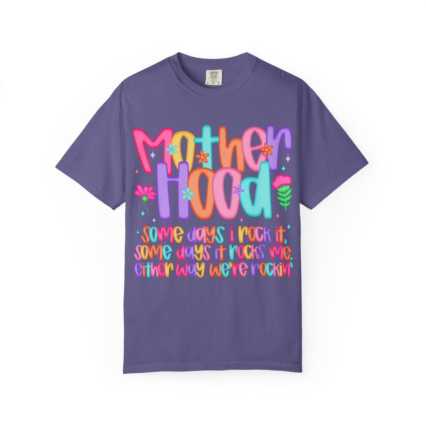 Motherhood Vibes Garment-Dyed T-Shirt | Creative Design for Moms