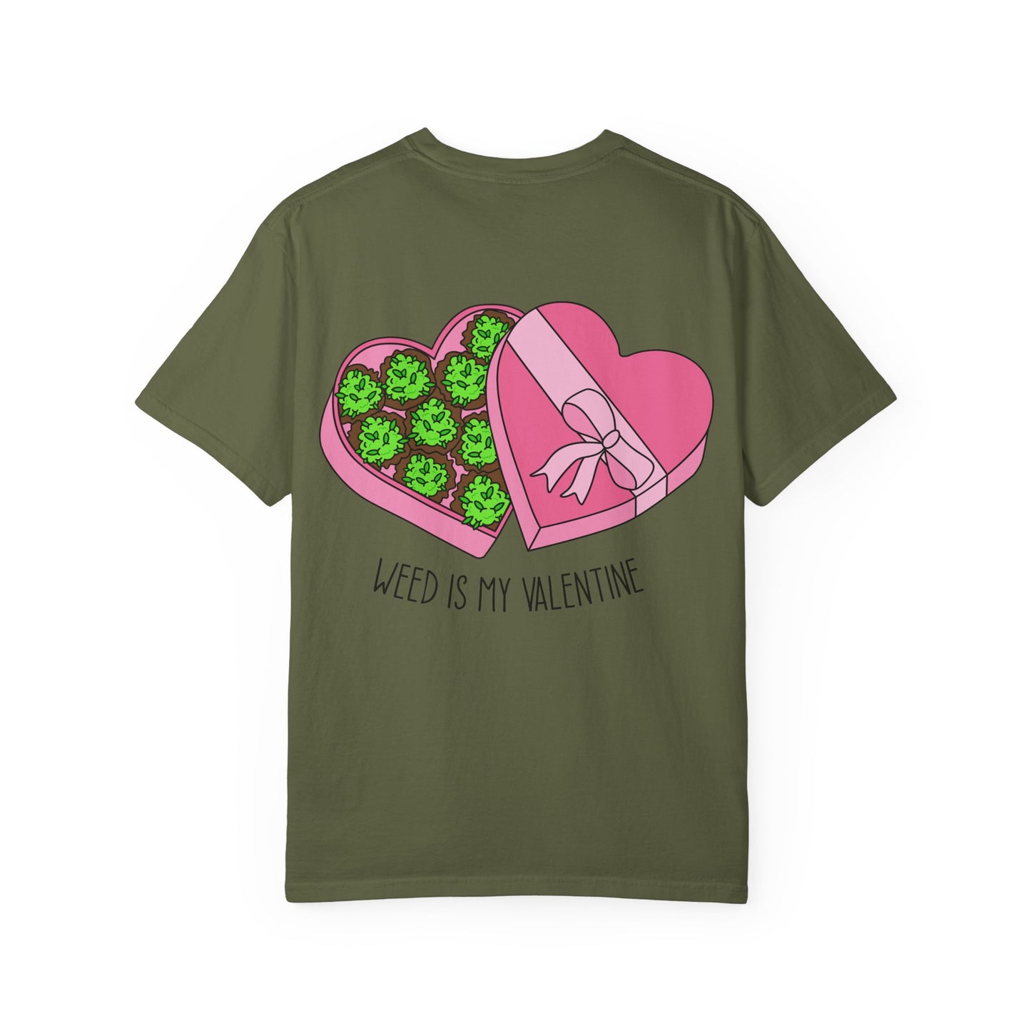 Valentine's Day Cannabis T-Shirt, Unisex Gift for Stoner Friends, Funny Weed Tee, Cute Couple Apparel, Love & 420 Merch