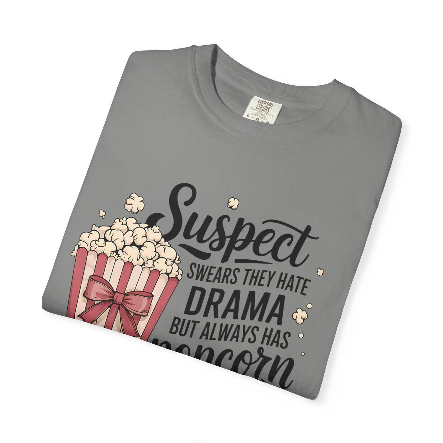 Popcorn Drama Tee, Unisex Graphic T-Shirt, Movie Lover Gift, Casual Wear, Fun Gift for Friends, Humor Top