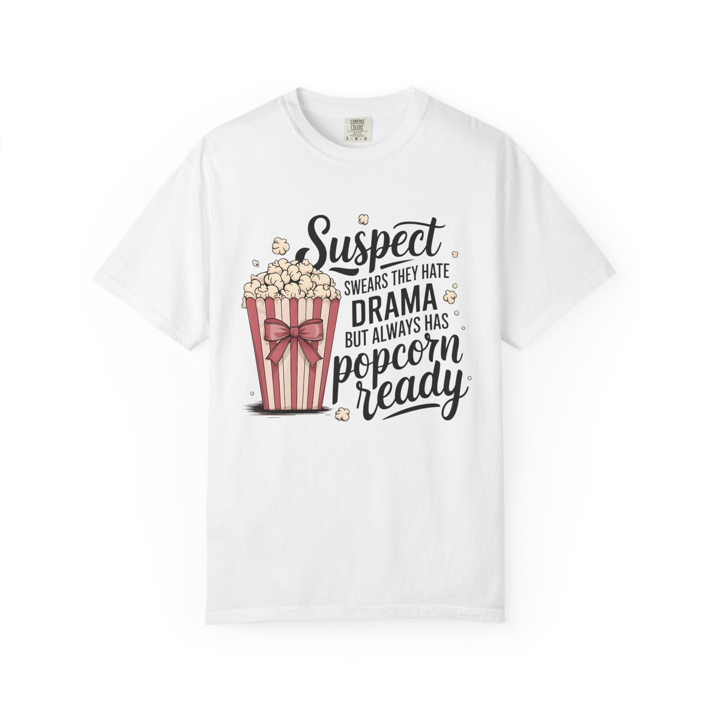 Popcorn Drama Tee, Unisex Graphic T-Shirt, Movie Lover Gift, Casual Wear, Fun Gift for Friends, Humor Top