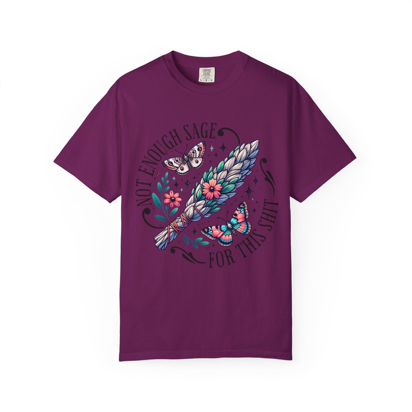 Bohemian Sage T-Shirt, Cute Witchy Tee, Gifts for Nature Lovers, Plant Mother Shirt, Butterfly Graphic Tee, Casual Everyday Wear