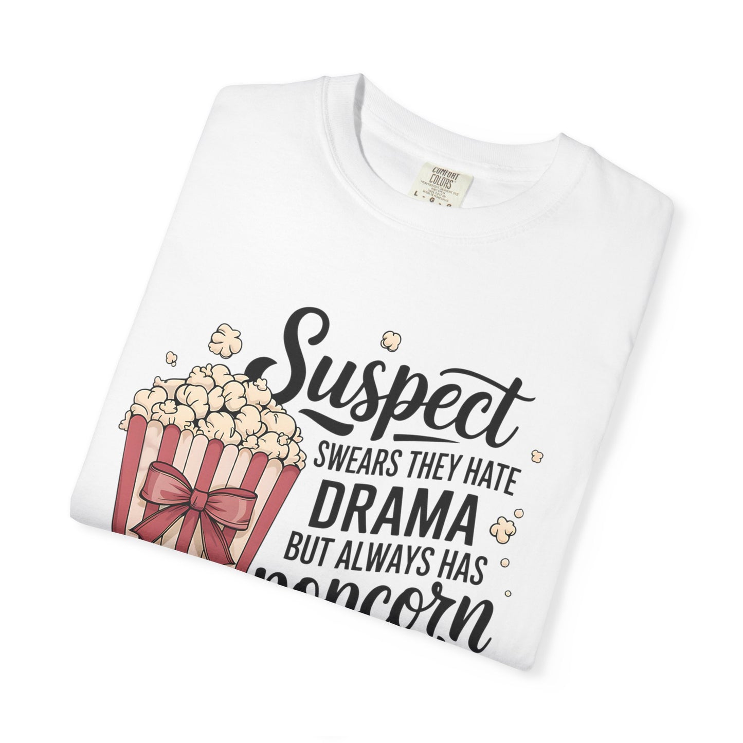 Popcorn Drama Tee, Unisex Graphic T-Shirt, Movie Lover Gift, Casual Wear, Fun Gift for Friends, Humor Top