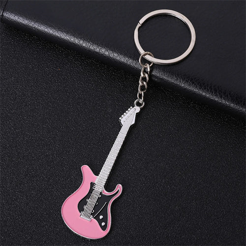 Creative Mini Musical Instruments Guitar Keychain Multi-Color
