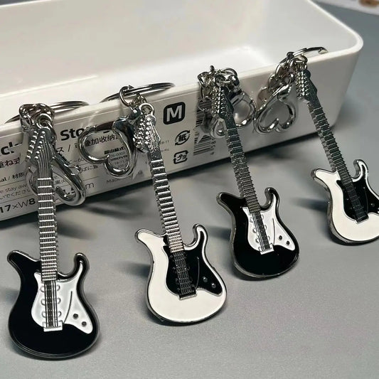 Creative Mini Musical Instruments Guitar Keychain Multi-Color