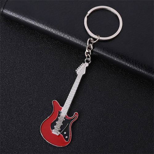 Creative Mini Musical Instruments Guitar Keychain Multi-Color