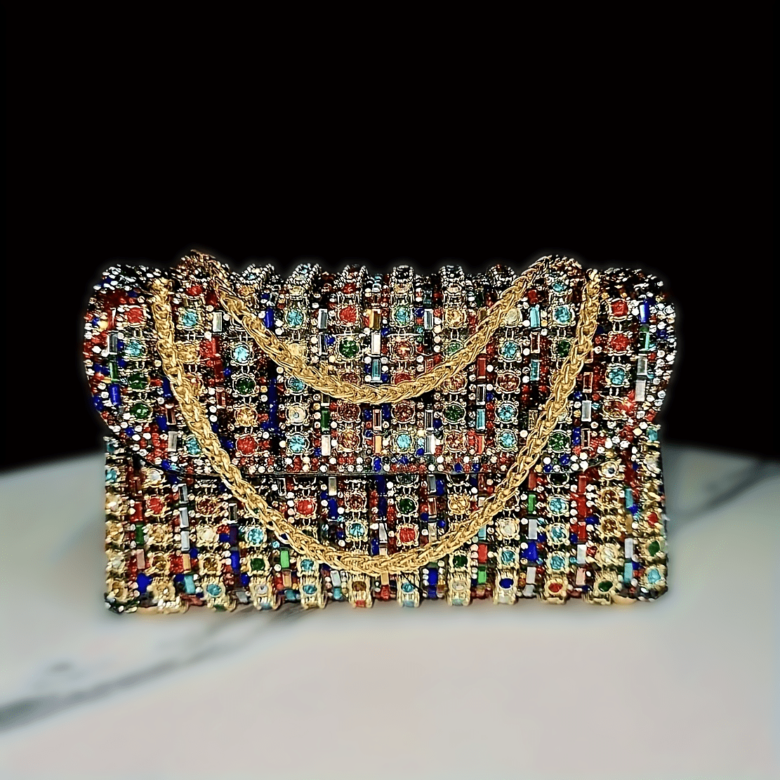 Lightweight Elegant Evening Handbag WomenS Fashion Evening Handbag Elegant Style Rhinestone Embellishments Purse Lightweight Bag For Banquet And Party Use