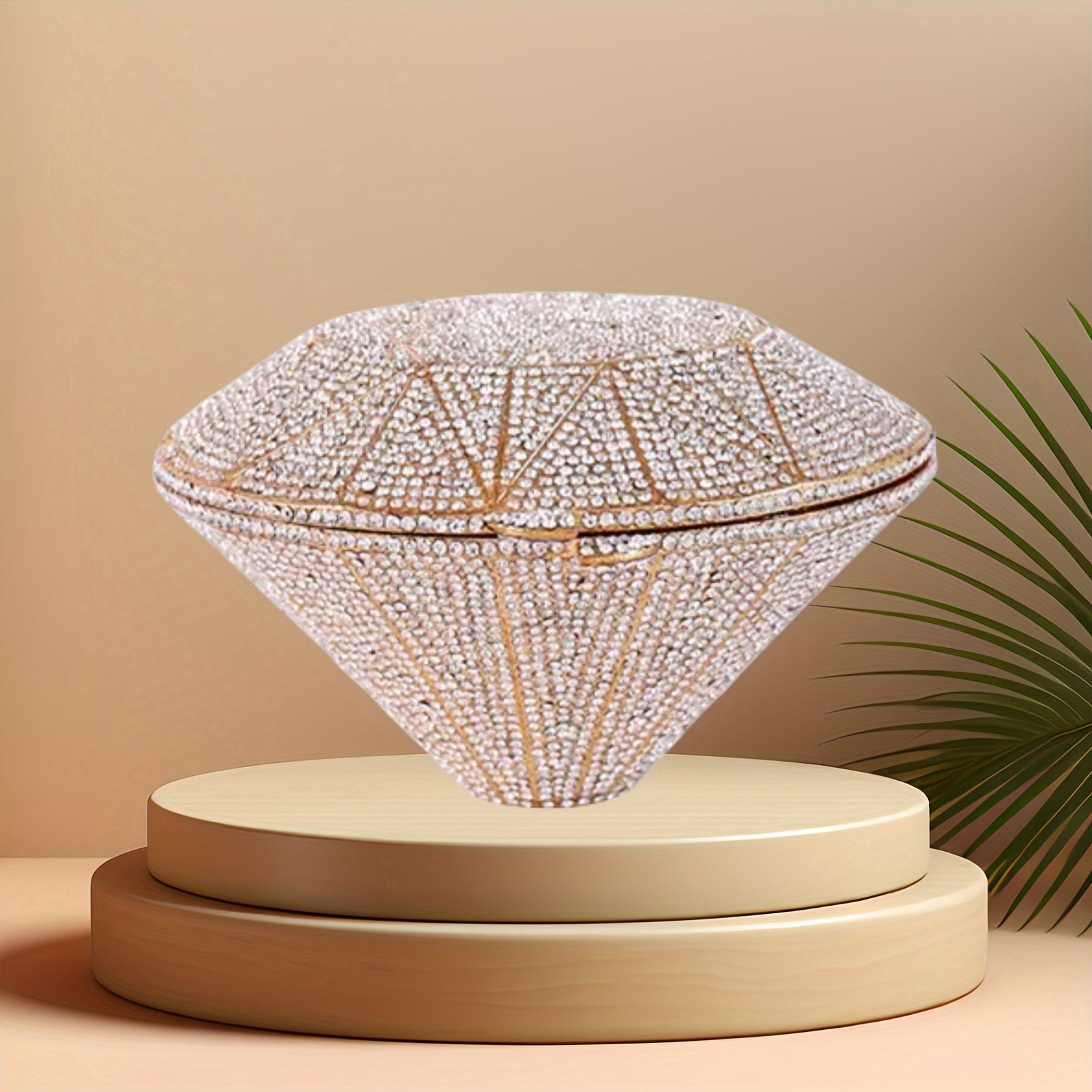 Diamond Evening Bag Sparkly 3D Diamond Shape Evening Bag  Wedding Party Prom Clutch Purse For Women